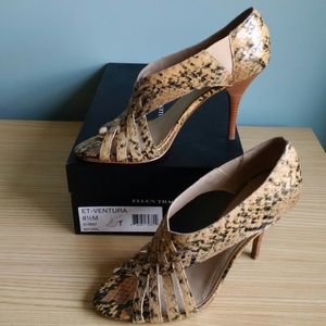 Ellen Tracy VENTURA leather heels Natural 8.5M
